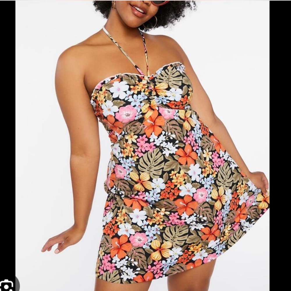 Forever21 floral halter dress size 0X